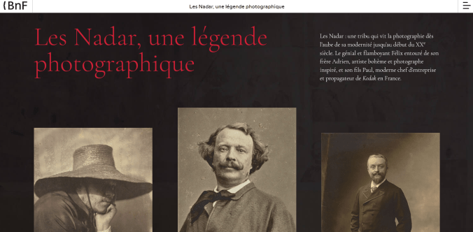 Nadar_page d'accueil